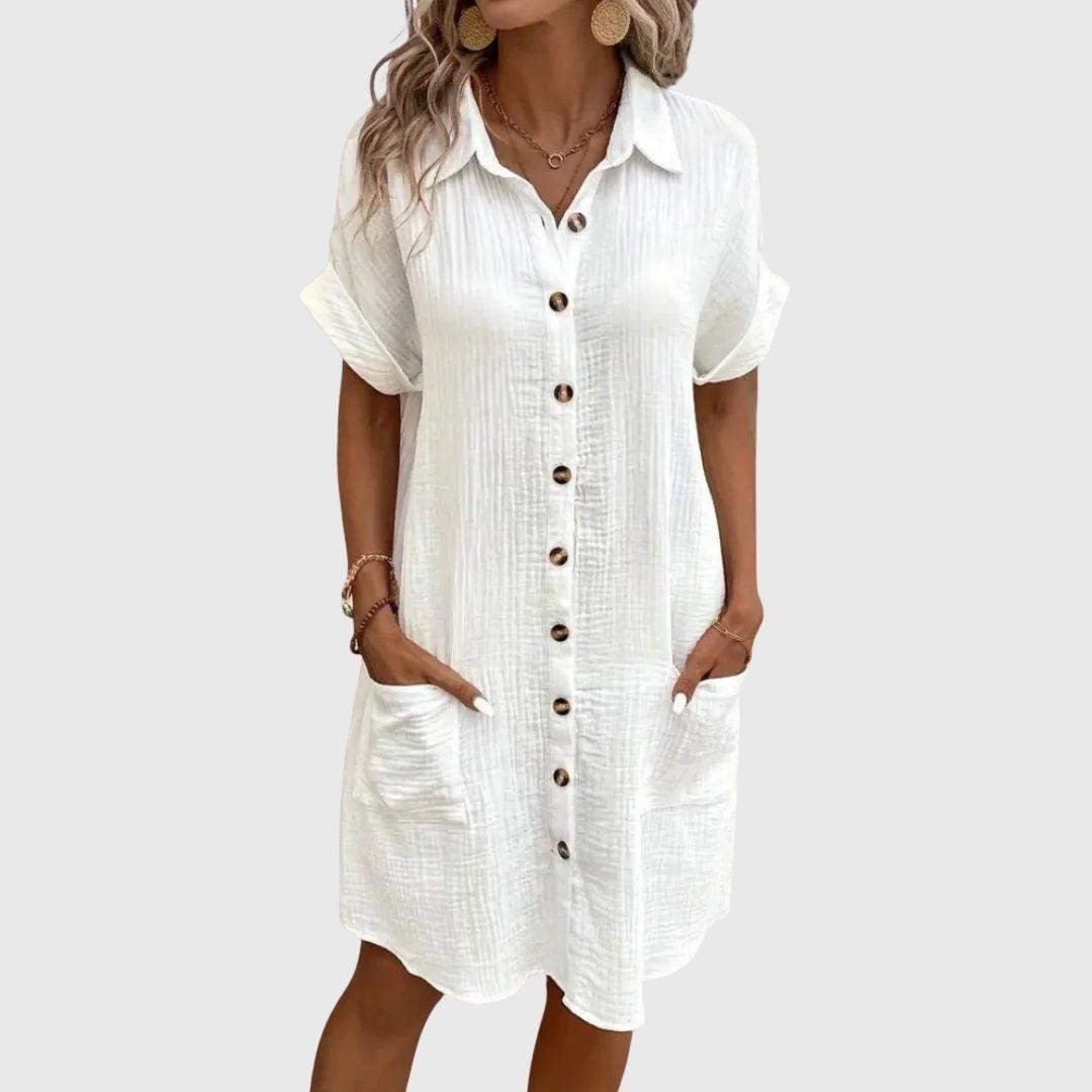 Araminta | Timeless V-Neck Blouse Dress 1