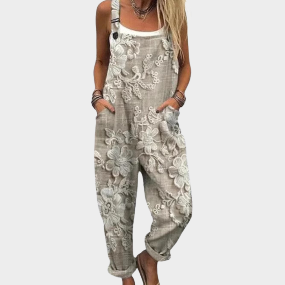Alejandra | Elegant Floral Art Jumpsuit 1