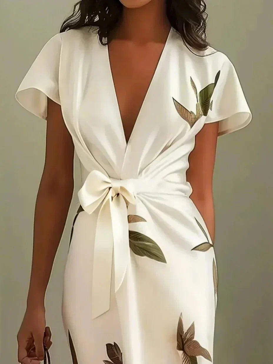 Eleanor | Floral Wrap Midi Dress 4