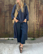 Odette | Elegant Loose V-Neck Set 1