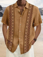 Zildian | Vintage Geometric Pattern Button Shirts 3
