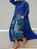 Mallory |  Stylish Shirt Dress and Floral Jeans Set 3