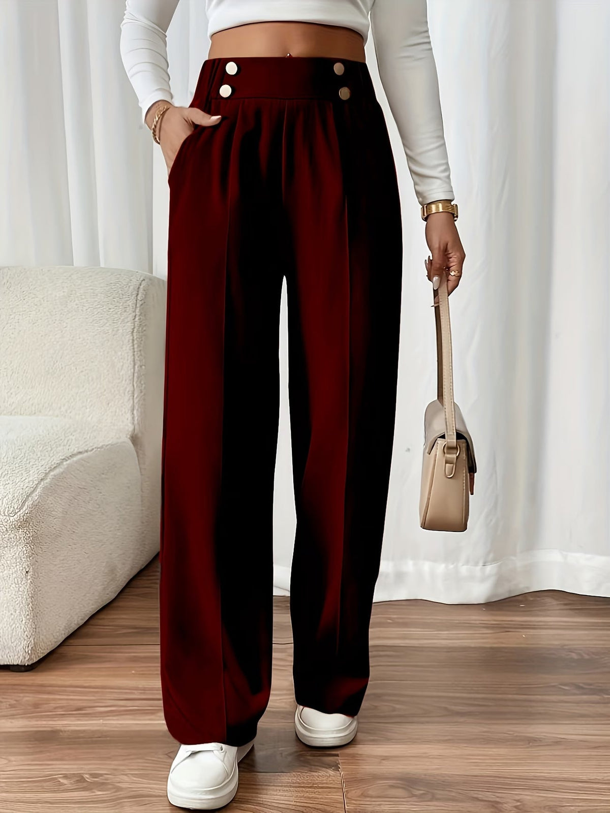 Emillia | Elegant Straight-Leg Office Pants 3