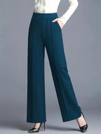 Eviana | Elegant High-Waisted Slant Pocket Pants 10