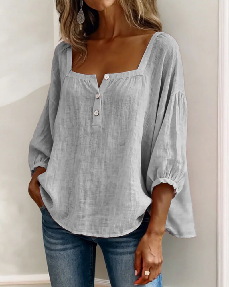 Orlinda | Stylish Relaxed Puff Sleeve Blouse 19
