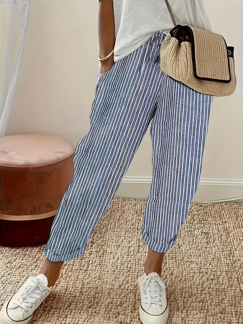 Darcie | Striped Wide-Leg Casual Pants 1