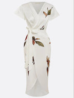 Eleanor | Floral Wrap Midi Dress 6