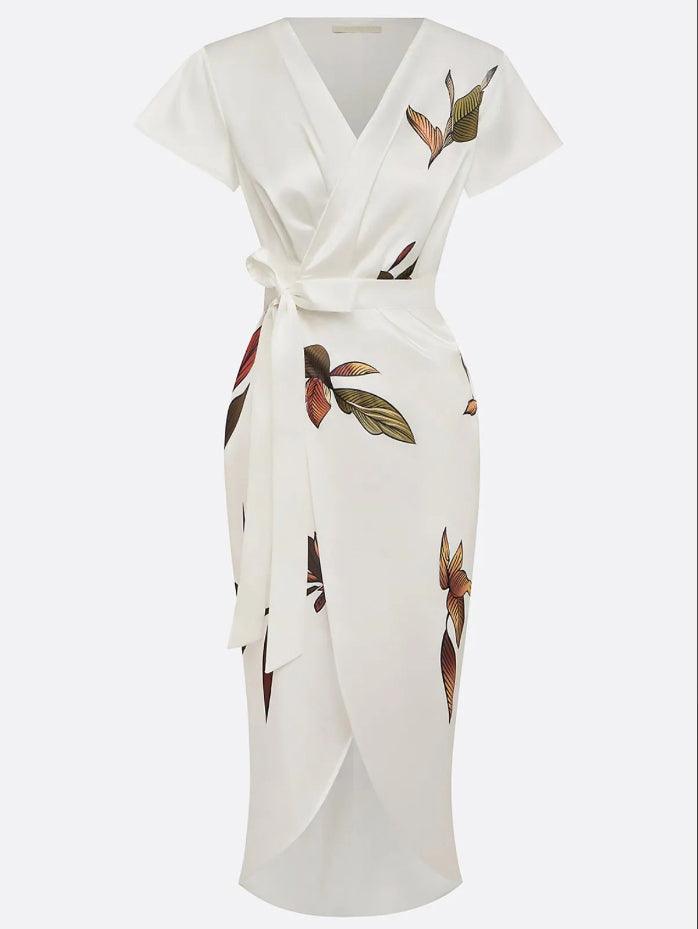 Eleanor | Floral Wrap Midi Dress 6