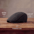 Edward | Heritage Pinstripe Stitch Flat Cap 6