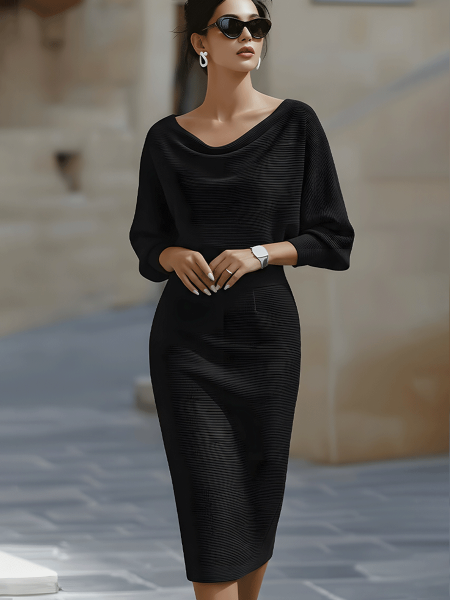 Lydia | Elegant Round Neck Midi Dress 3