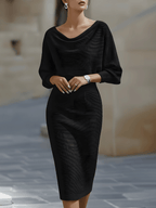 Lydia | Elegant Round Neck Midi Dress 2