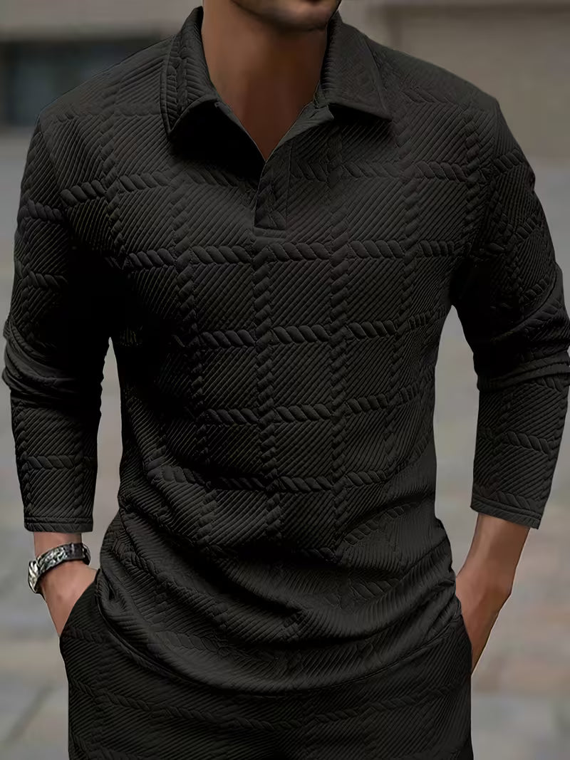 Archer | Classic Knit Jacquard Collar Shirt 2
