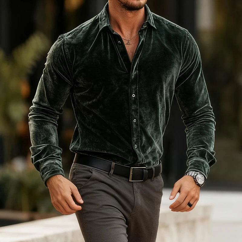 Finlay | Classic Velvet Button Shirt 8