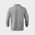 Men's Half-Zip Collared Sweatshirt with Textured Knit 9