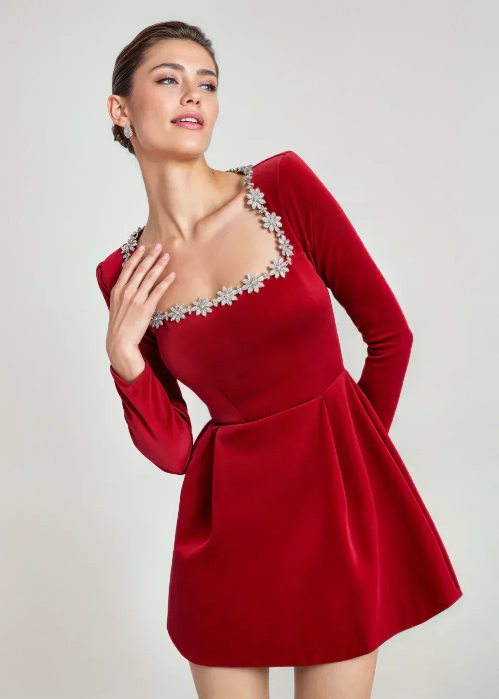 Lucinda | Elegant Velvet Mini Dress 5