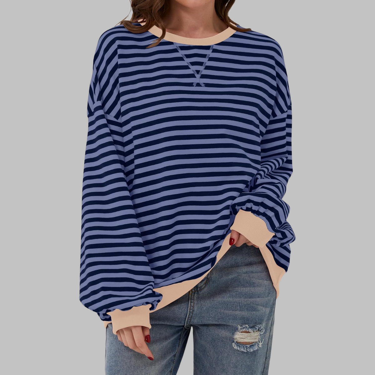 Mireille | Casual Long Sleeve Striped Sweatshirt 9