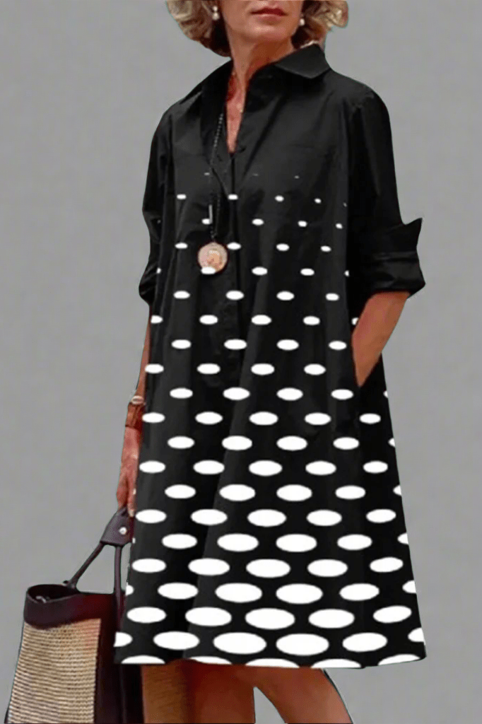 Valentina | Stylish Dotted Midi Dress 1