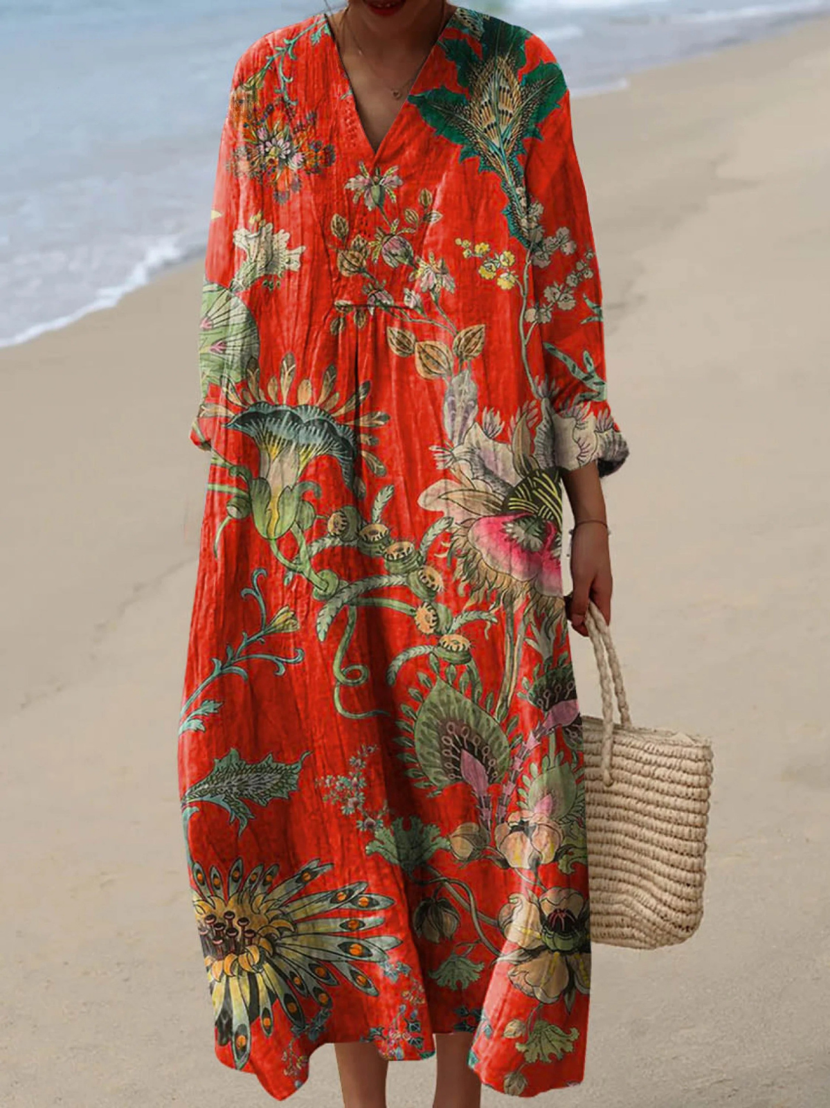 Seraphina | Vintage Floral Pattern Art Print Dress 2