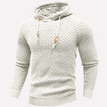 Men's Textured Pullover Hoodie with Drawstring Hood 1