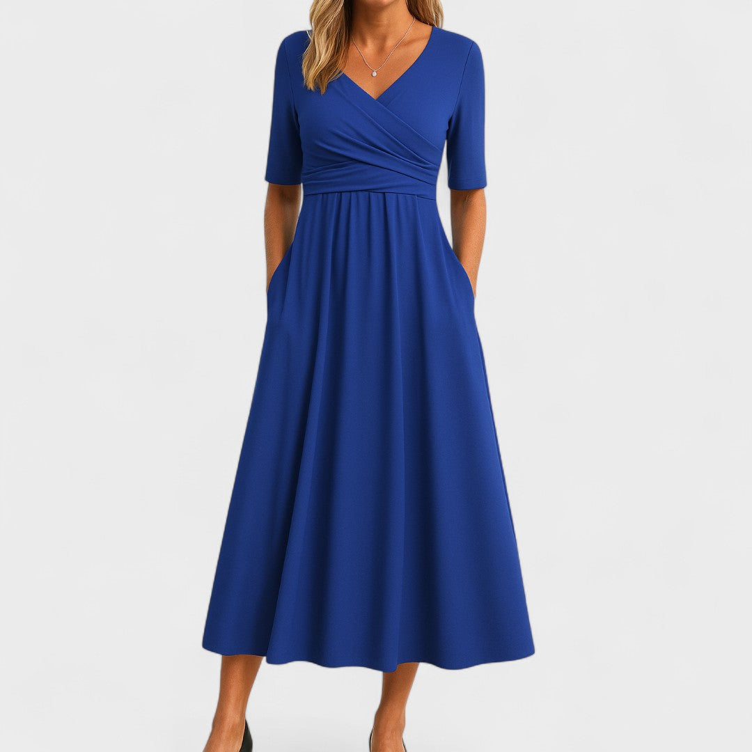 Belinda | Casual V-Neck Midi Dress 3