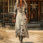 Silvia | Vintage-Inspired Long Sleeve Floral Dress 1