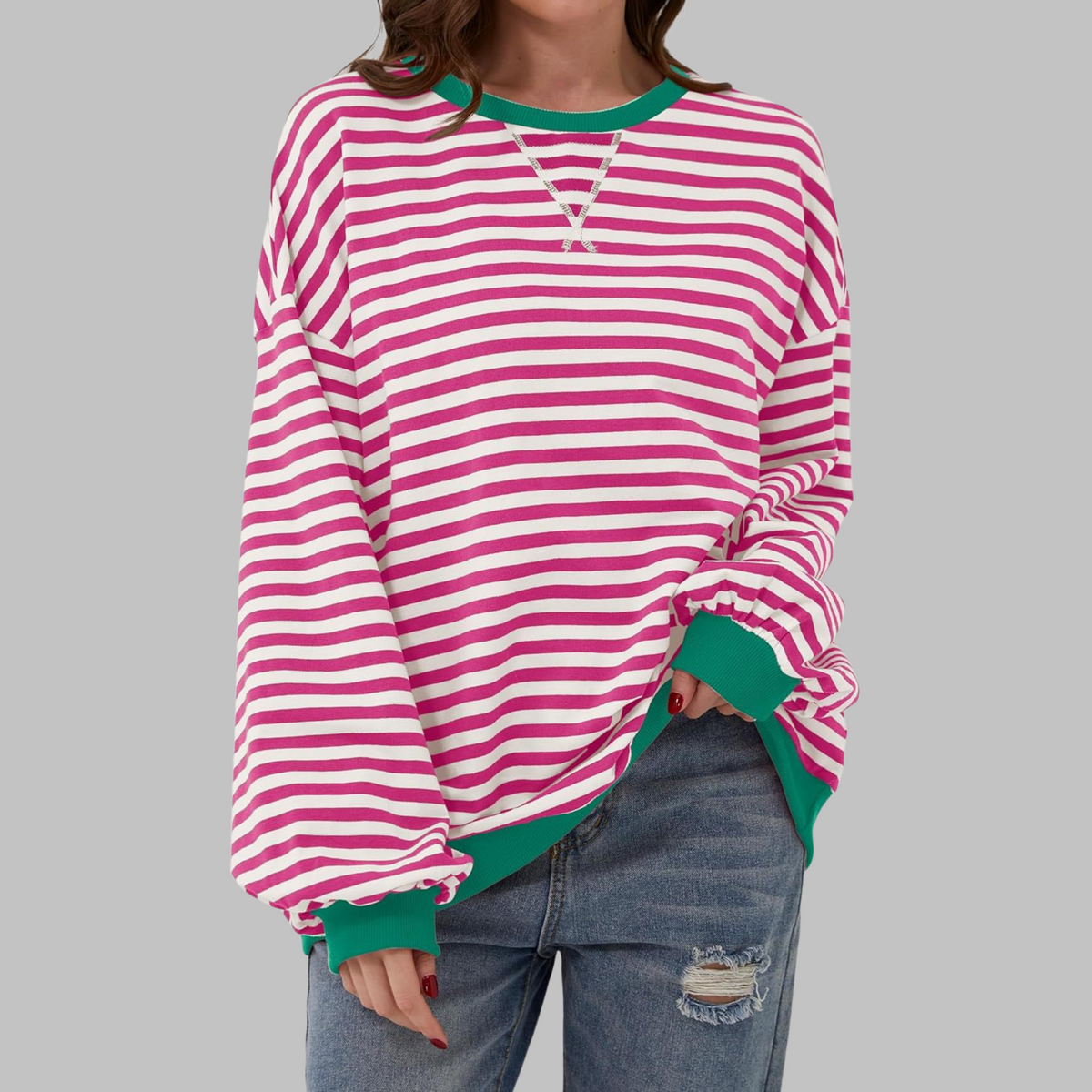 Mireille | Casual Long Sleeve Striped Sweatshirt 2
