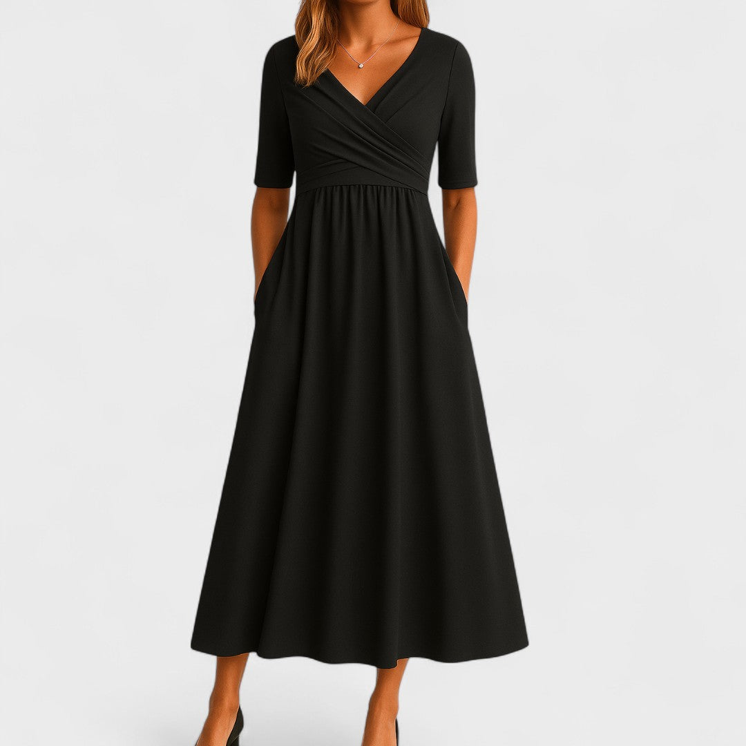Belinda | Casual V-Neck Midi Dress 2