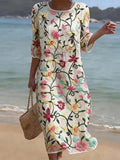 Rebecca | Floral Pattern Midi Dress 1