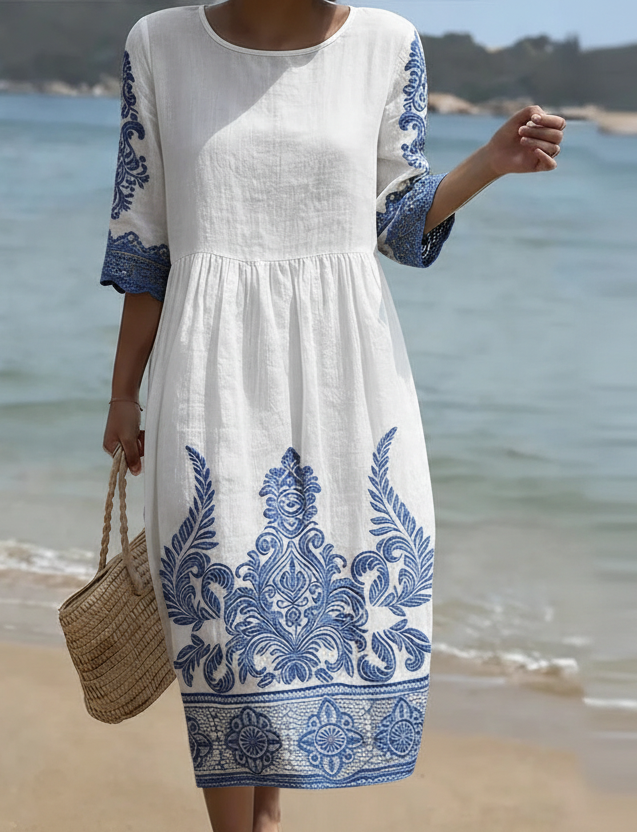 Tiffany | Lace Floral Midi Dress 1