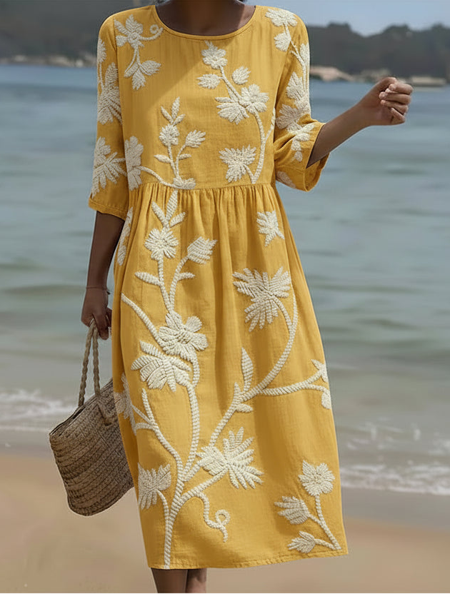 Roselyn | Classic Floral Midi Dress 1