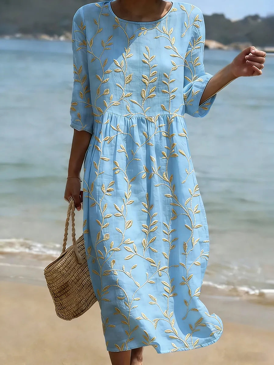 Natalie | Elegant Floral Midi Dress 1