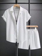 Cedric | Classic Button Shirt and Shorts Summer Set 3