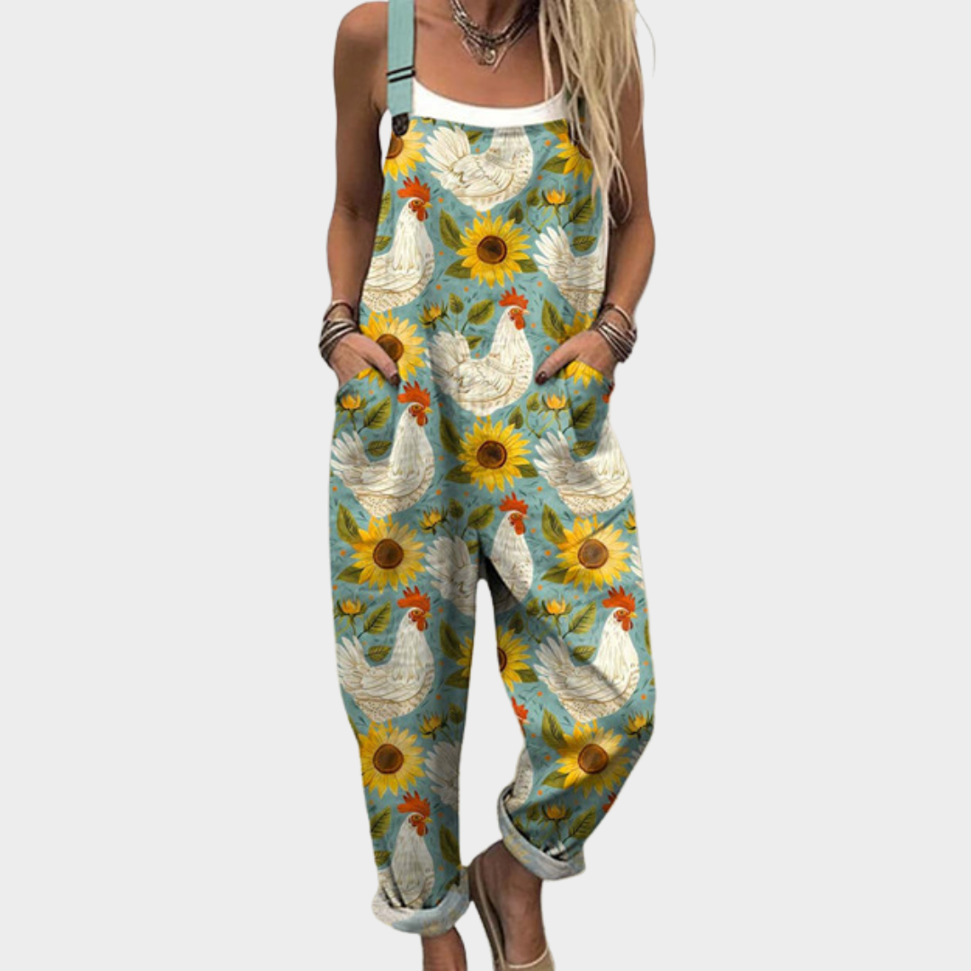 Leticia | Stylish Floral and Animal Art Jumpsuit 1