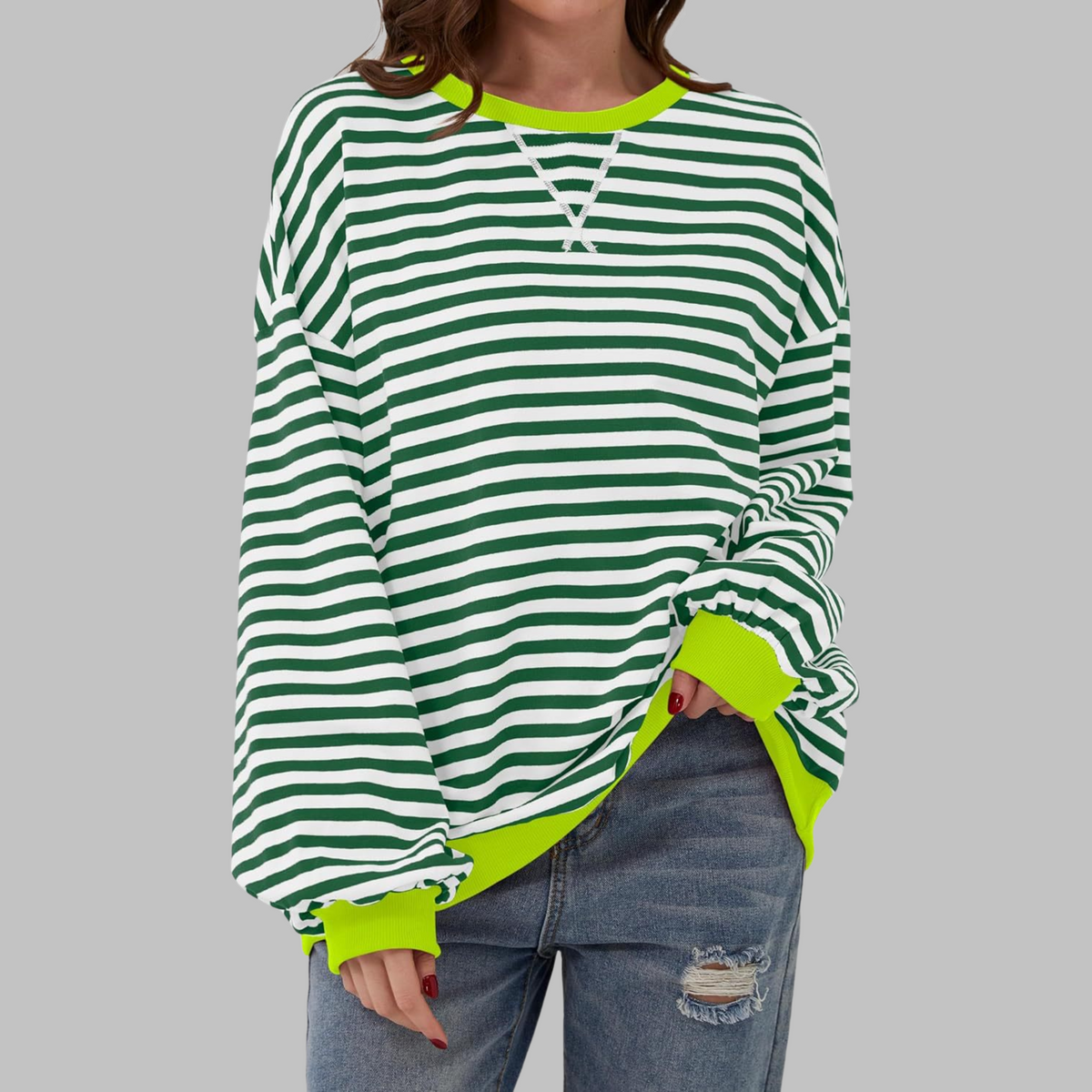 Mireille | Casual Long Sleeve Striped Sweatshirt 3