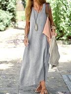 Annalise | Classic Sleeveless V-neck Dress 4