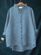 Felicia | Casual Ruffle V-Neck Blouse 5