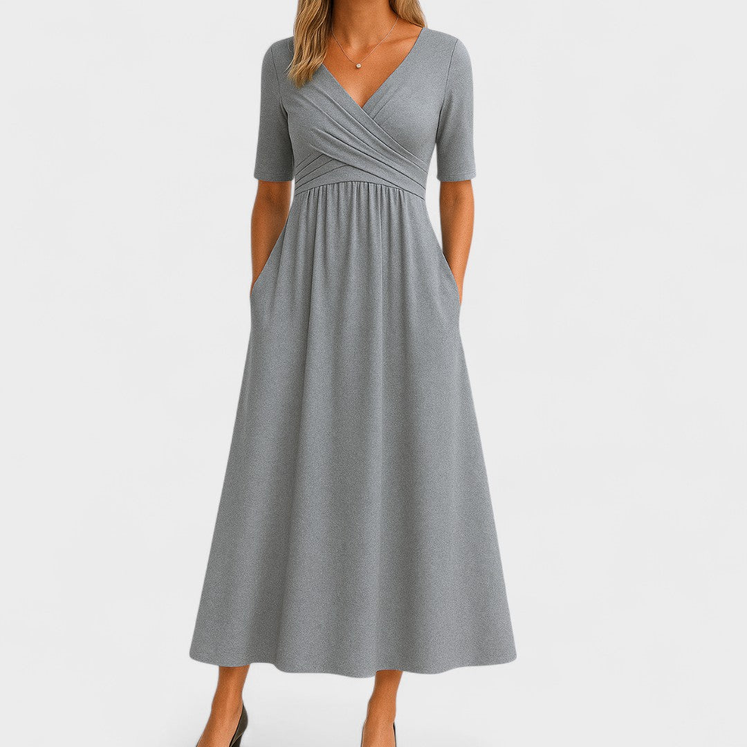 Belinda | Casual V-Neck Midi Dress 1