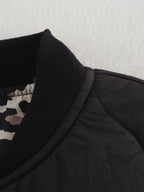 Women's Quilted Jacket with Leopard Print Lining 11