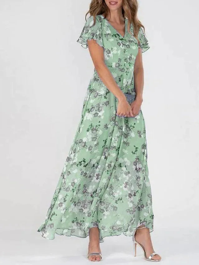 Noelle | Elegant Floral Short Sleeve Dress 5