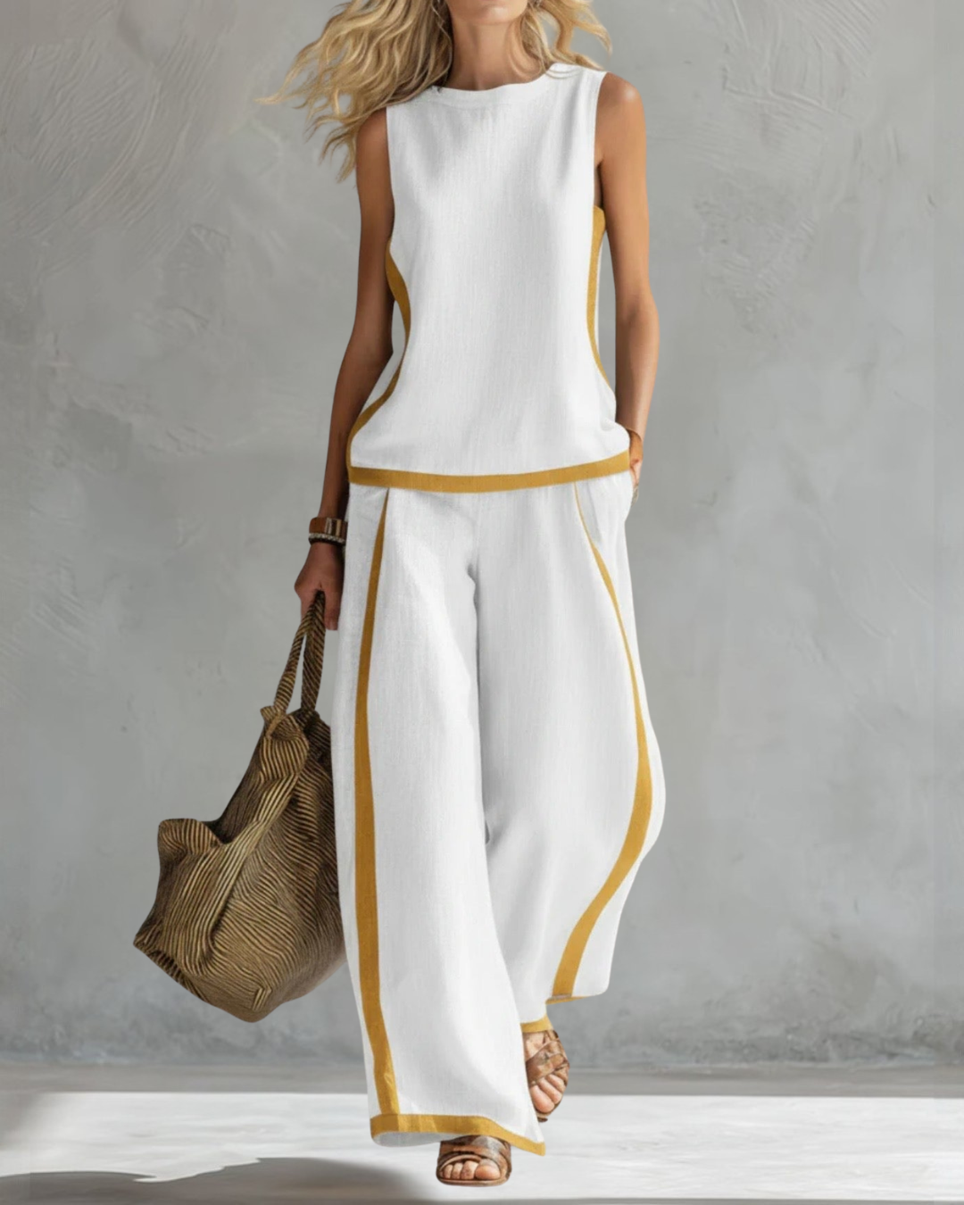 Ivy | Elegant Sleeveless and Wide Pant Set 7