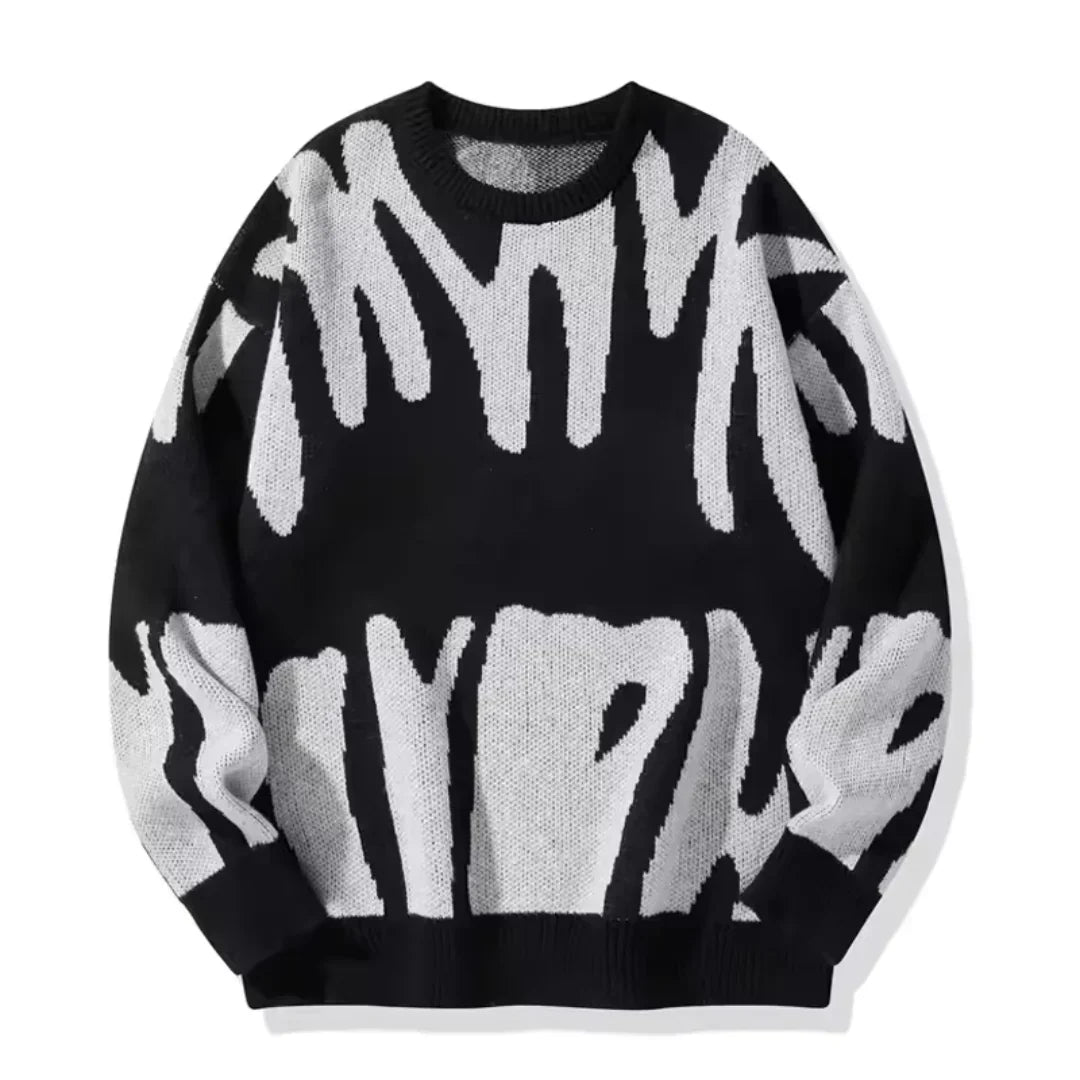 Men's Colorblock Crewneck Sweater with Ribbed Trim 2