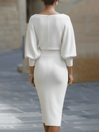 Lydia | Elegant Round Neck Midi Dress 5