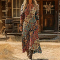 Marnie | Vintage Floral Long Sleeve Casual Dress 1