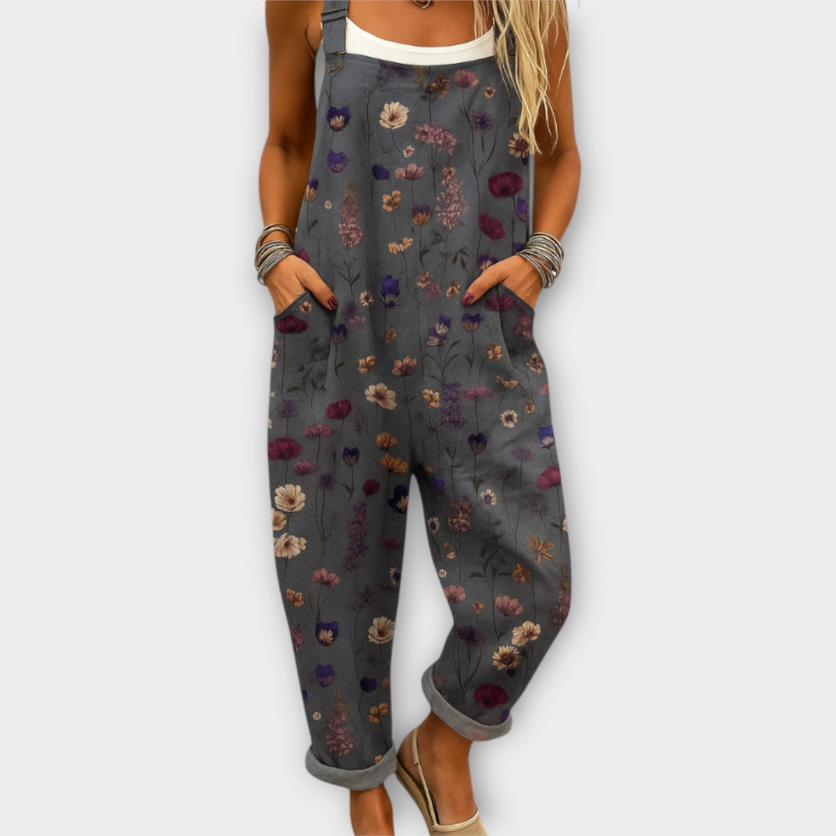 Letitia | Retro Elegant Floral Print Jumpsuit 1