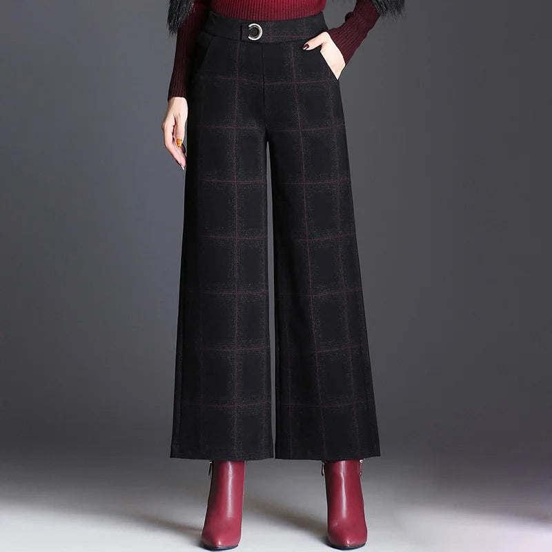 Jenny | Checked Wide-Leg Pants 1