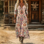 Ofelia | Vintage Geometric Long Sleeve Dress 2