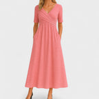 Belinda | Casual V-Neck Midi Dress 7