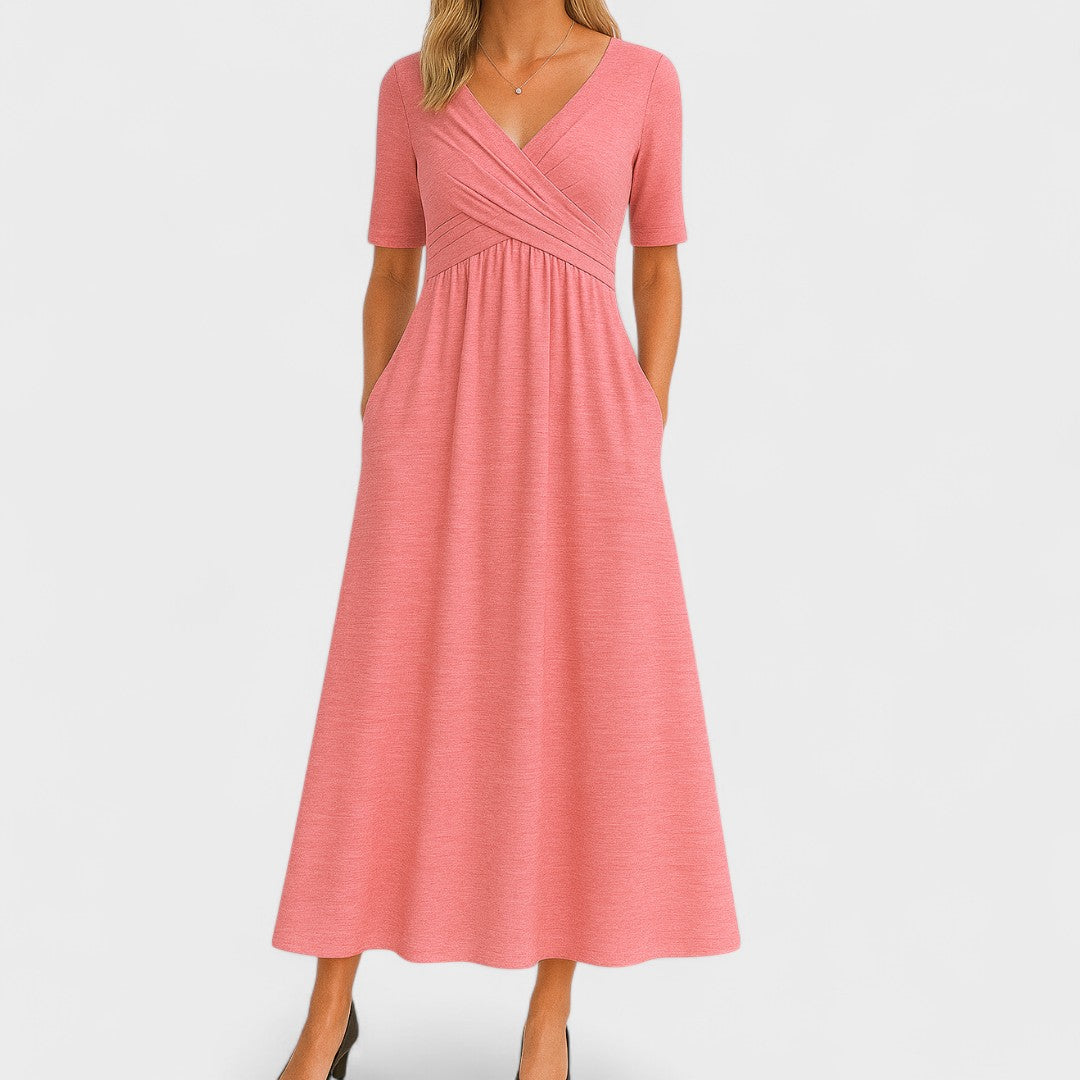 Belinda | Casual V-Neck Midi Dress 7