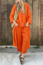 Odette | Elegant Loose V-Neck Set 7