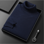 Men's Ribbed Turtleneck Sweater with Long Sleeves 3
